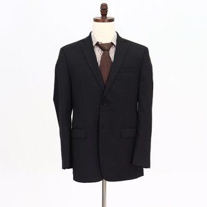 DKNY 40R Black Striped 2-Button Sport Coat Blazer Jacket B818